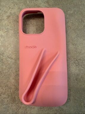 RHODE Coral Pink Phone Case with Lipgloss Holder